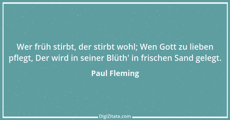 Zitat von Paul Fleming 10