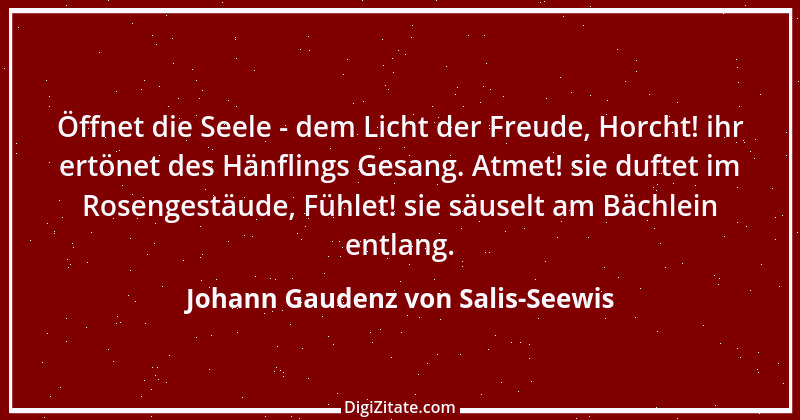 Zitat von Johann Gaudenz von Salis-Seewis 3