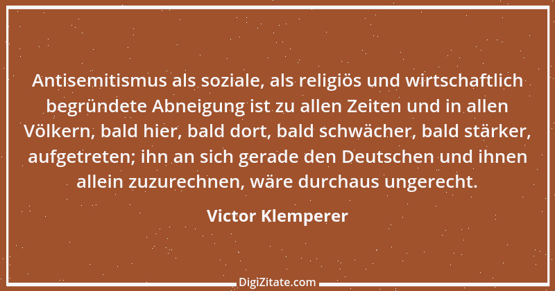 Zitat von Victor Klemperer 1