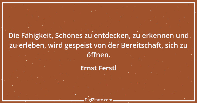 Zitat von Ernst Ferstl 1945