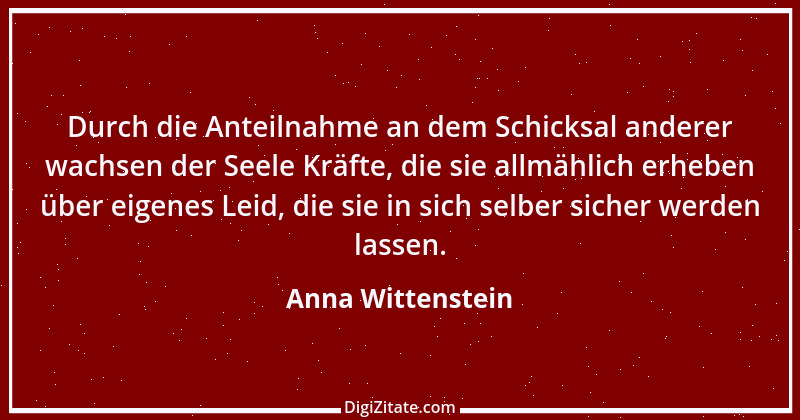 Zitat von Anna Wittenstein 1