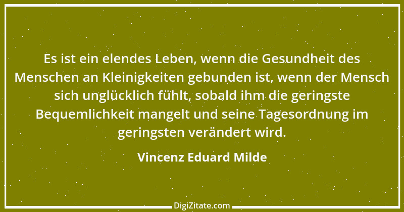 Zitat von Vincenz Eduard Milde 1