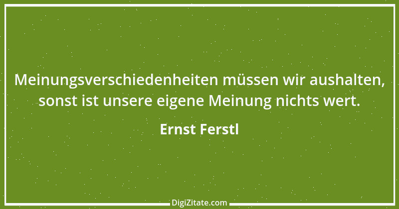 Zitat von Ernst Ferstl 1947