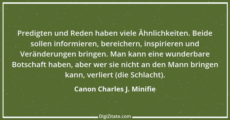 Zitat von Canon Charles J. Minifie 1