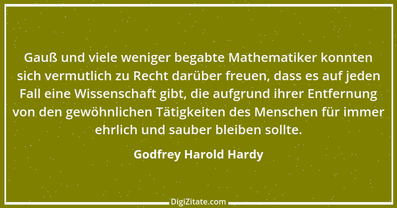 Zitat von Godfrey Harold Hardy 6