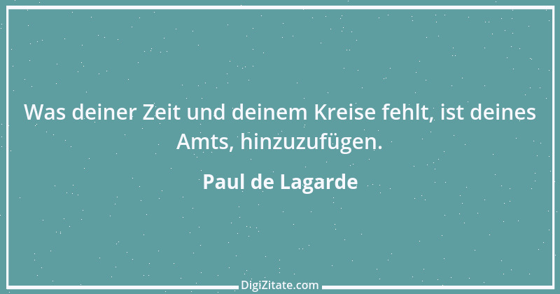 Zitat von Paul de Lagarde 11