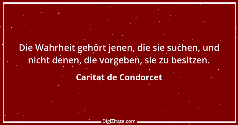 Zitat von Caritat de Condorcet 1