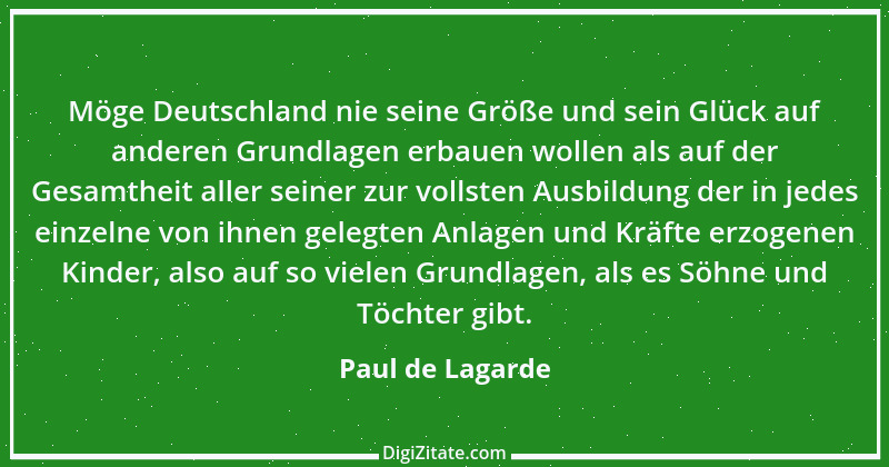 Zitat von Paul de Lagarde 12