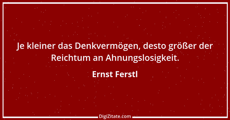 Zitat von Ernst Ferstl 957