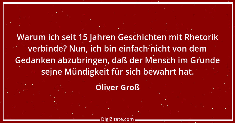 Zitat von Oliver Groß 8