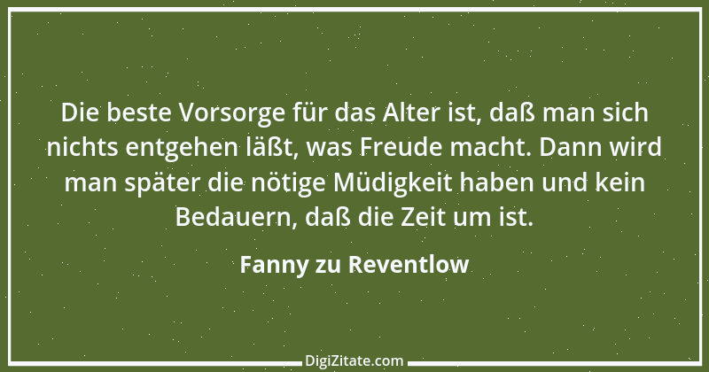 Zitat von Fanny zu Reventlow 4