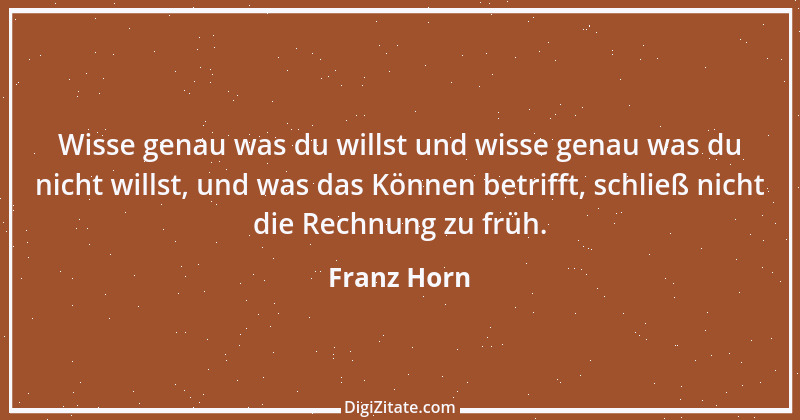 Zitat von Franz Horn 4