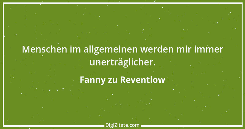 Zitat von Fanny zu Reventlow 6