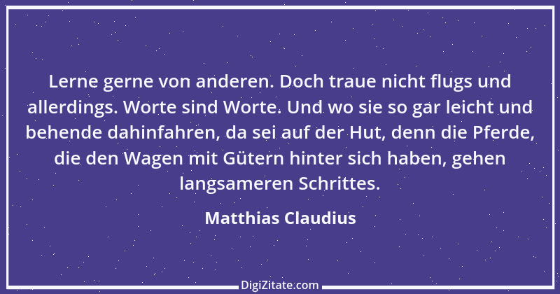 Zitat von Matthias Claudius 220