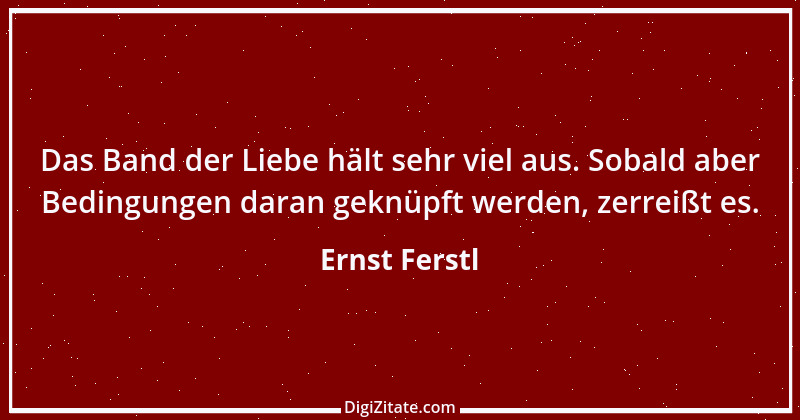 Zitat von Ernst Ferstl 1964