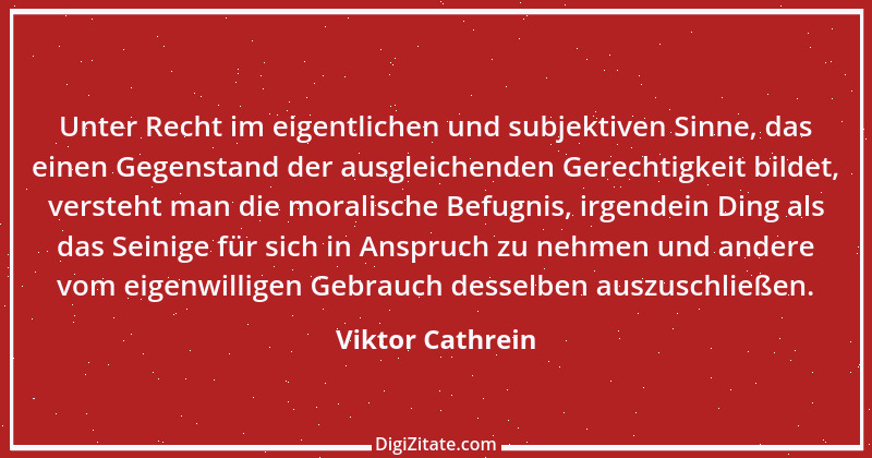 Zitat von Viktor Cathrein 1