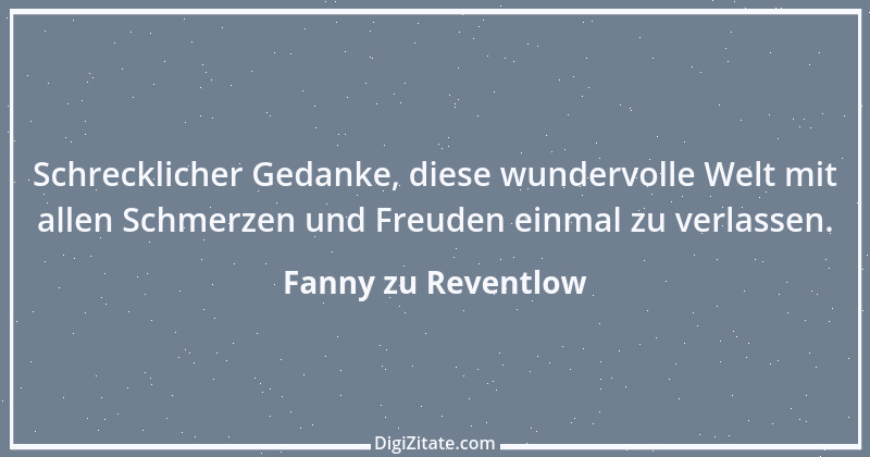 Zitat von Fanny zu Reventlow 9