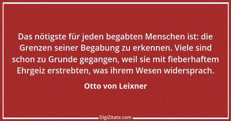 Zitat von Otto von Leixner 105