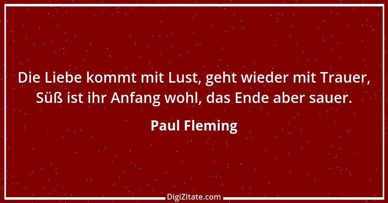 Zitat von Paul Fleming 13