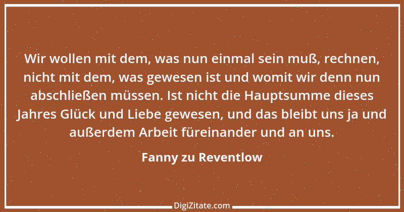 Zitat von Fanny zu Reventlow 19