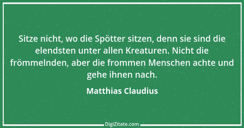 Zitat von Matthias Claudius 232