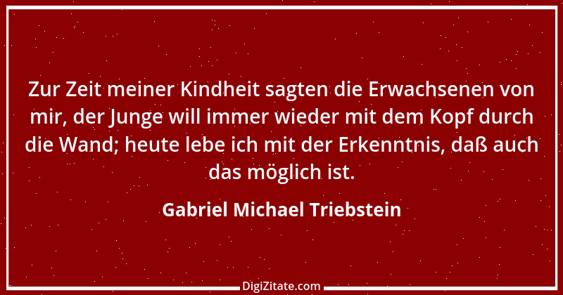 Zitat von Gabriel Michael Triebstein 4