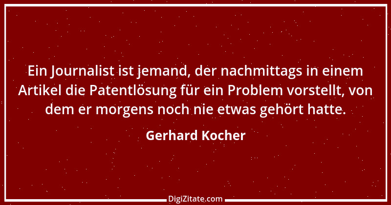 Zitat von Gerhard Kocher 45