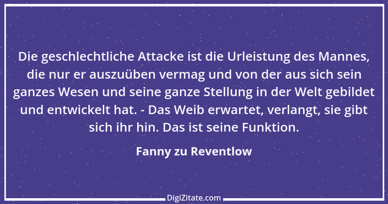 Zitat von Fanny zu Reventlow 24