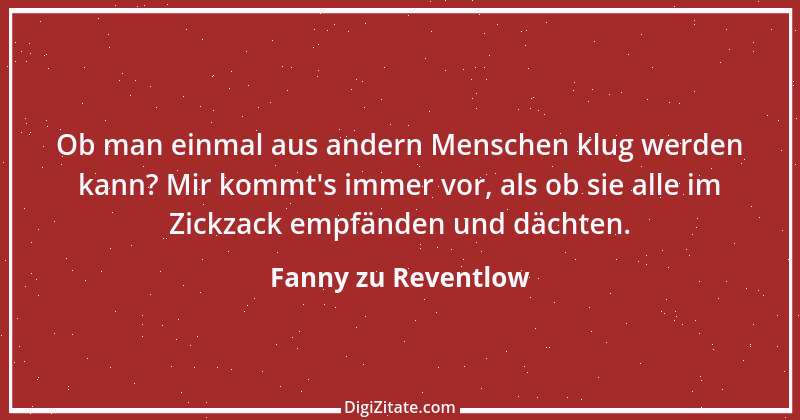 Zitat von Fanny zu Reventlow 29