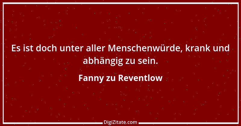 Zitat von Fanny zu Reventlow 31