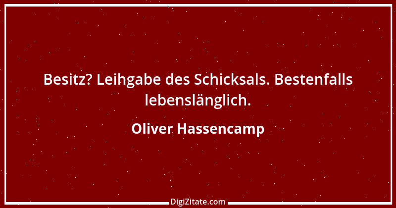 Zitat von Oliver Hassencamp 11