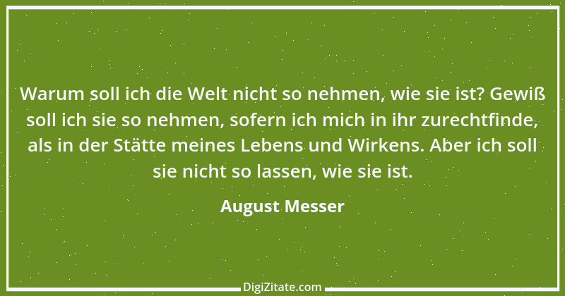 Zitat von August Messer 1