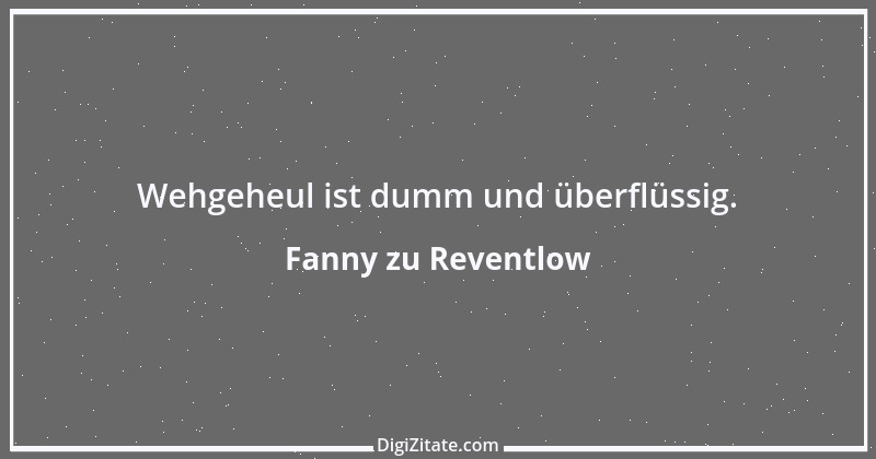 Zitat von Fanny zu Reventlow 37