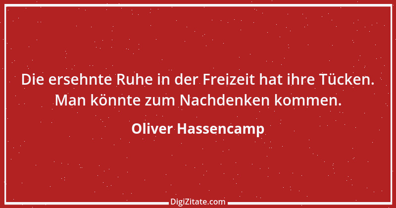 Zitat von Oliver Hassencamp 20