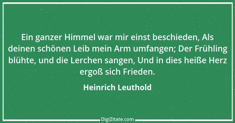 Zitat von Heinrich Leuthold 1