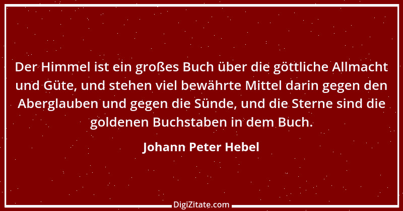 Zitat von Johann Peter Hebel 20