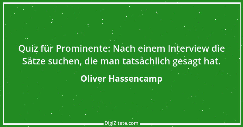 Zitat von Oliver Hassencamp 27