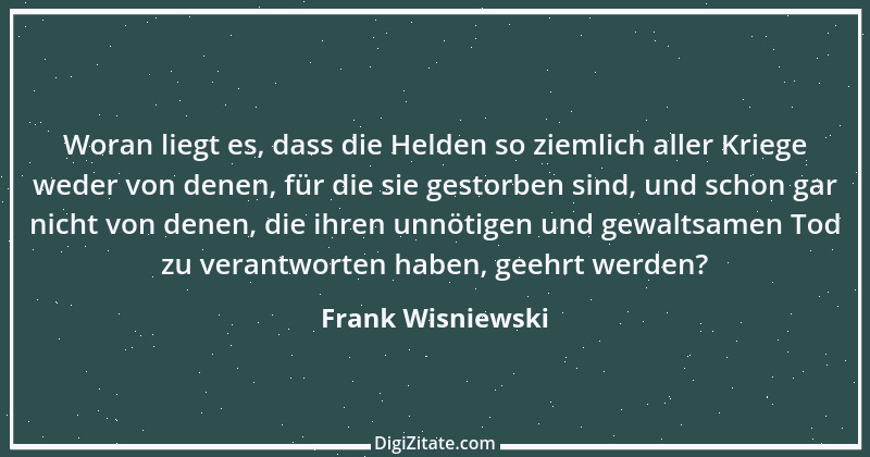 Zitat von Frank Wisniewski 155