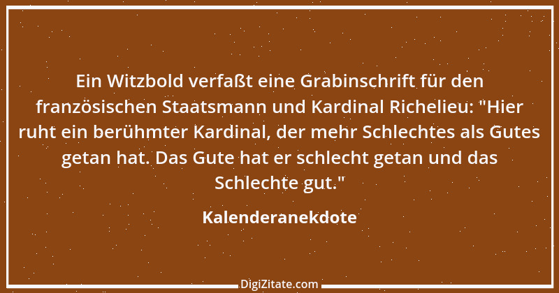 Zitat von Kalenderanekdote 10