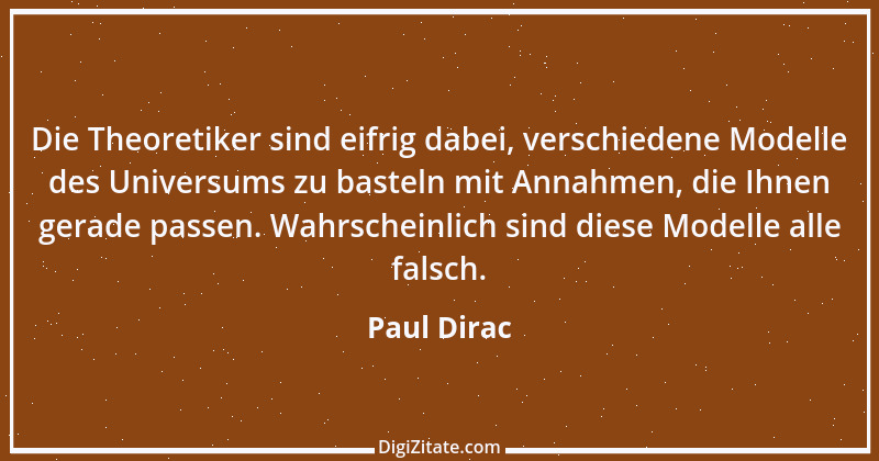 Zitat von Paul Dirac 2