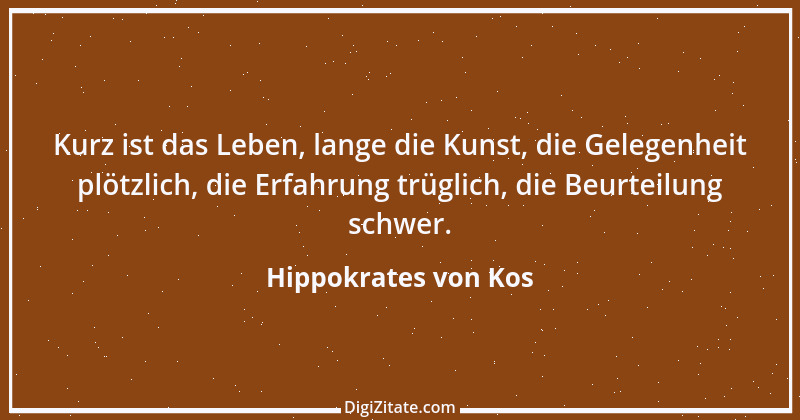 Zitat von Hippokrates von Kos 13