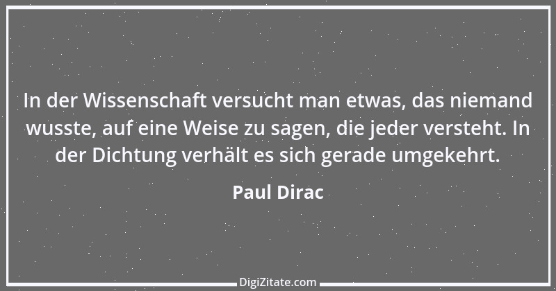 Zitat von Paul Dirac 3