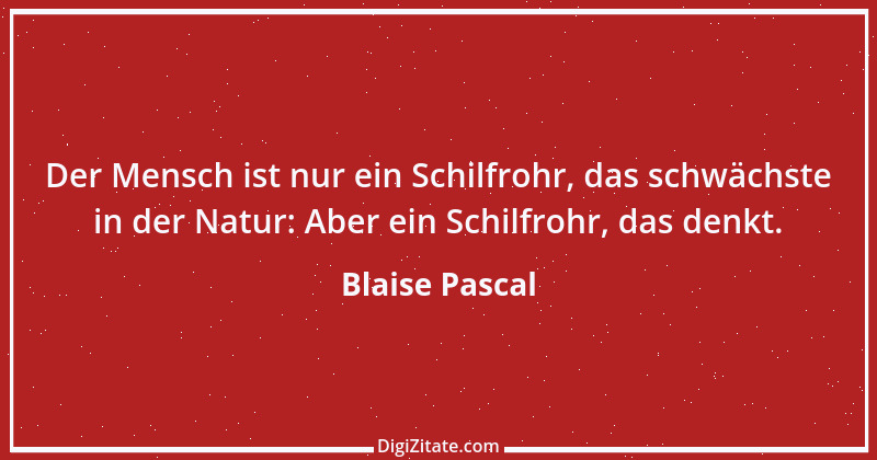 Zitat von Blaise Pascal 108