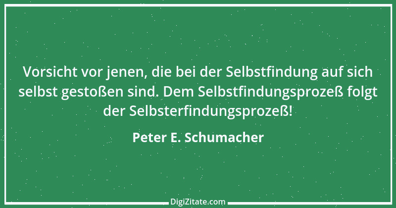 Zitat von Peter E. Schumacher 383