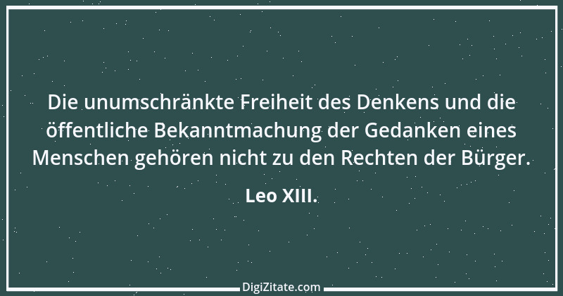 Zitat von Leo XIII. 1