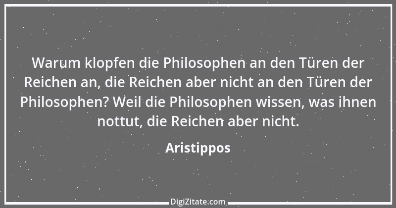 Zitat von Aristippos 3