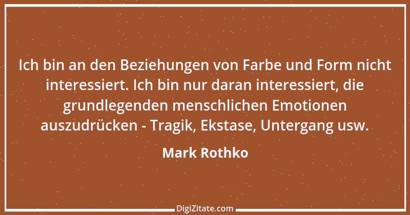 Zitat von Mark Rothko 2