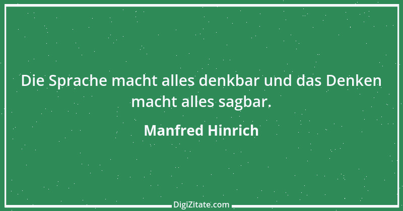 Zitat von Manfred Hinrich 1986