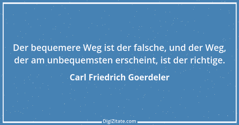 Zitat von Carl Friedrich Goerdeler 1