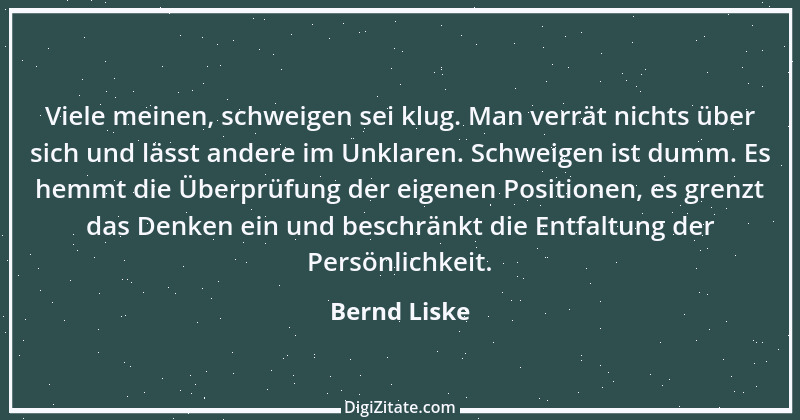 Zitat von Bernd Liske 21